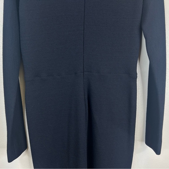 Vintage Donna Karan 6 Elegant Dark Navy Knit Dress Shoulder Pads 100% wool soft - Picture 14 of 16
